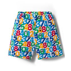 Babyhug Single Jersey Knit Mid Thigh Striped & Number Printed Shorts Pack of 3 - Multicolor