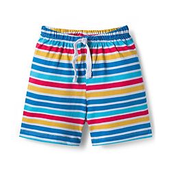 Babyhug Single Jersey Knit Mid Thigh Striped & Number Printed Shorts Pack of 3 - Multicolor