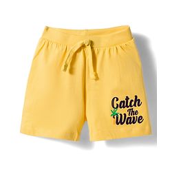 Babyhug Single Jersey Knit Mid Thigh Length Striped Shorts with Beach Theme Print Pack of 3 - Multicolor
