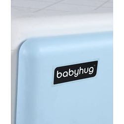 Babyhug 4-Layer Kids Storage Cabinet Teddy Face Knobs High-Density Plastic Spacious Drawers Sturdy Anti-Slip Base| Easy Assembly Multi-utility Toy, Book & Clothes Organizer Child Safe  Blue