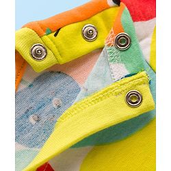 Babyhug Cotton Knit Full Sleeves T-Shirt & Pyjama Co-ord Night Suit With Fruit Print - Multicolor