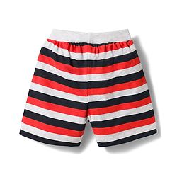 Babyhug Single Jersey Knit Mid Thigh Striped & Sports Theme Printed Shorts Pack Of 3 - Multicolour