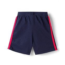 Babyhug 100% Cotton Single Jersey Knit Mid Thigh Length Striped Shorts with Basketball Print Pack of 3 - Multicolor