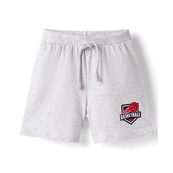 Babyhug 100% Cotton Single Jersey Knit Mid Thigh Length Striped Shorts with Basketball Print Pack of 3 - Multicolor
