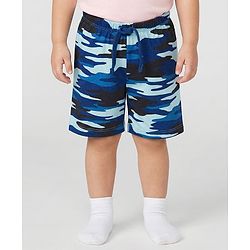 Babyhug Single Jersey Knit Camouflage Printed Mid Thigh Length Shorts Pack Of 3 - Yellow Blue & Navy Blue