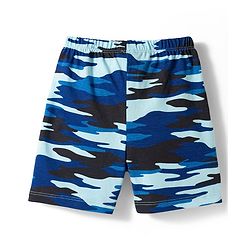 Babyhug Single Jersey Knit Camouflage Printed Mid Thigh Length Shorts Pack Of 3 - Yellow Blue & Navy Blue