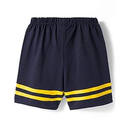 Babyhug Single Jersey Knit Camouflage Printed Mid Thigh Length Shorts Pack Of 3 - Yellow Blue & Navy Blue