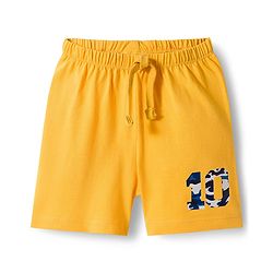 Babyhug Single Jersey Knit Camouflage Printed Mid Thigh Length Shorts Pack Of 3 - Yellow Blue & Navy Blue