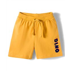 Babyhug Single Jersey Knit Mid Thigh Dino Printed & Striped Shorts Pack Of 3 - Multicolour