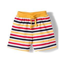 Babyhug Single Jersey Knit Mid Thigh Dino Printed & Striped Shorts Pack Of 3 - Multicolour