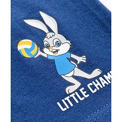 Babyhug Single Jersey Knit Mid Thigh Length Striped Bunny & Ball Printed Shorts Pack of 3 - Yellow Blue & White