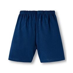 Babyhug 100% Cotton Single Jersey Knit Mid Thigh Shorts With Football Print Pack Of 3 - Red Navy Blue & White