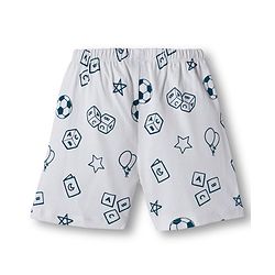 Babyhug 100% Cotton Single Jersey Knit Mid Thigh Shorts With Football Print Pack Of 3 - Red Navy Blue & White