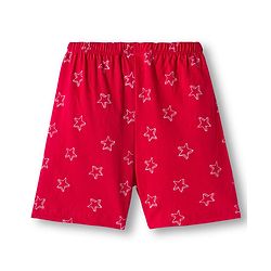 Babyhug 100% Cotton Single Jersey Knit Mid Thigh Shorts With Football Print Pack Of 3 - Red Navy Blue & White