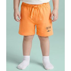 Babyhug Single Jersey Knit Mid Thigh Striped & Tree Printed Shorts Pack of 3 - Navy Blue Orange & White