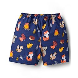 Babyhug Single Jersey Knit Mid Thigh Striped & Animal Printed Shorts Pack of 3 - Multicolor