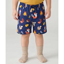 Babyhug Single Jersey Knit Mid Thigh Striped & Animal Printed Shorts Pack of 3 - Multicolor