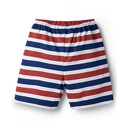 Babyhug Single Jersey Knit Mid Thigh Striped & Animal Printed Shorts Pack of 3 - Multicolor