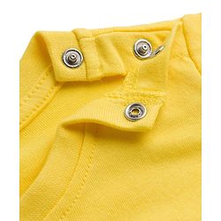 Babyhug Cotton Knit Full Sleeves T-Shirt Style & Lounge Pant Night Suit With Dino Print - Yellow