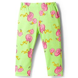 Babyhug Cotton Knit Full Sleeves T-Shirt & Pajama Co-ords Night Suit With Bird Print - Green
