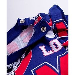 Babyhug Disney Single Jersey Knit Half Sleeves Frock With Minnie Mouse & Friends Print - Navy Blue