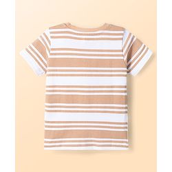 Babyhug Denim Woven Full Sleeves Shirt & Trouser Set With Printed Inner Tee - Blue & Brown