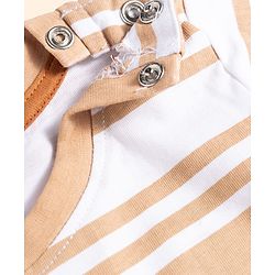 Babyhug Denim Woven Full Sleeves Shirt & Trouser Set With Printed Inner Tee - Blue & Brown