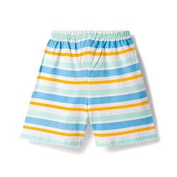Babyhug 100% Cotton Single Jersey Knit Mid Thigh Striped & Pineapple Printed Shorts Pack of 3 - Multicolor