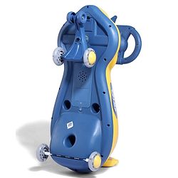 Babyhug Dino Kids Swing Car with ABEC 7 Bearing Lights & Music- Yellow| Smooth PU LED Wheels| Easy to Operate| Built for Rough Play| Encourages Physical Activity| For Kids of 3 to 8 years| Sport Gift