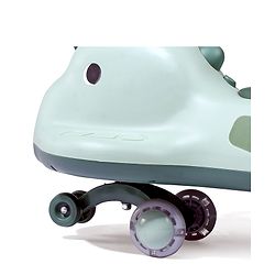 Babyhug Dino Kids Swing Car with ABEC 7 Bearing Lights & Music- Yellow| Smooth PU LED Wheels| Easy to Operate| Built for Rough Play| Encourages Physical Activity| For Kids of 3 to 8 years| Sport Gift