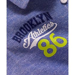 Babyhug Cotton Knit Half Sleeves Shirt & Denim Shorts Set With Printed Inner Tee - Blue