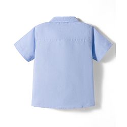 Babyhug Cotton Knit Half Sleeves & Shorts Set With Tiger Printed Tank T-Shirt - Blue & Red
