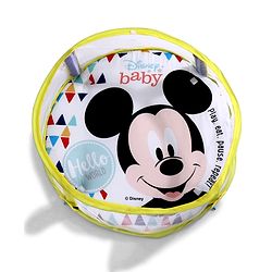 Babyhug Disney Baby 3-in-1 Play Gym with Ball Pit, Hanging Toys & Mickey Storage Pocket| 30 Colorful Balls| Flexible Arches| Foldable Mesh Arena| Sensory & Motor Skill Development| BIS Certified