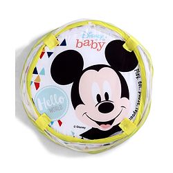 Babyhug Disney Baby 3-in-1 Play Gym with Ball Pit, Hanging Toys & Mickey Storage Pocket| 30 Colorful Balls| Flexible Arches| Foldable Mesh Arena| Sensory & Motor Skill Development| BIS Certified