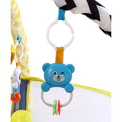 Babyhug Disney Baby 3-in-1 Play Gym with Ball Pit, Hanging Toys & Mickey Storage Pocket| 30 Colorful Balls| Flexible Arches| Foldable Mesh Arena| Sensory & Motor Skill Development| BIS Certified