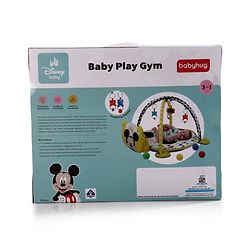 Babyhug Disney Baby 3-in-1 Play Gym with Ball Pit, Hanging Toys & Mickey Storage Pocket| 30 Colorful Balls| Flexible Arches| Foldable Mesh Arena| Sensory & Motor Skill Development| BIS Certified