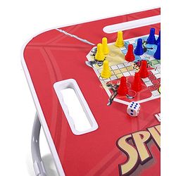 Babyhug Disney Spiderman Theme Multi Purpose Desktop Table| Table with Ludo| Durable, Non-Slip & Space Saving| Compact Fold| Perfect For Gifting| BIS Certified