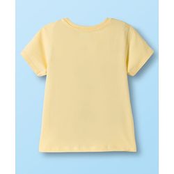 Babyhug Disney Single Jersey Knit Half Sleeves T-Shirts with Minnie & Friends Graphic Pack of 3 - Yellow White & Pink