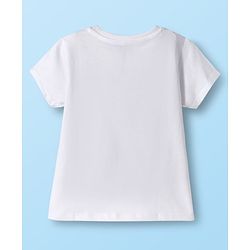 Babyhug Disney Single Jersey Knit Half Sleeves T-Shirts with Minnie & Friends Graphic Pack of 3 - Yellow White & Pink