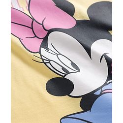 Babyhug Disney Single Jersey Knit Half Sleeves T-Shirts with Minnie & Friends Graphic Pack of 3 - Yellow White & Pink