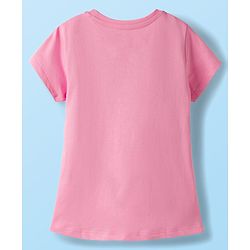 Babyhug Disney Single Jersery Knit Half Sleeves T-Shirt with Minnie & Friends Graphic Pack of 3 - Pink & Green