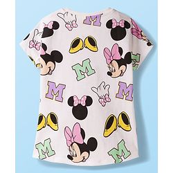 Babyhug Disney Single Jersery Knit Half Sleeves T-Shirt with Minnie & Friends Graphic Pack of 3 - Pink & Green