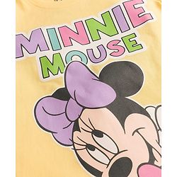 Babyhug Disney Single Jersey Knit Half Sleeves T-Shirt With Minnie & Mouse Friends Print Pack Of 2 - Lilac & Yellow