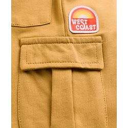 Babyhug Looper Knit Full Length Lounge Pant With Patch Detailing - Mustard
