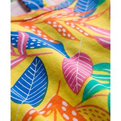 Babyhug Single Jersey Knit Half Sleeves Co-ords Top & Pant Set with Tropical Theme Print - Yellow