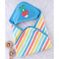 Babyhug Terry Knit Hooded Towel With Polka Dot Print L 75 x B 75 cm - Yellow