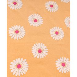 Babyhug Terry Knit Hooded Towel With Floral Print L 76 x B 76 cm - Gold