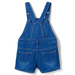 Babyhug Single Jersey Knit Half Cap Sleeves Dungaree & T-Shirt with Butterfly Print - Pink & Blue