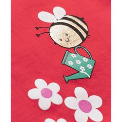 Babyhug Single Jersey Knit Sleeveless Top & Shorts Set with Tropical Theme Print - Red & White