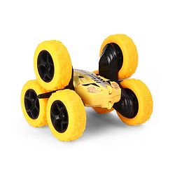 Babyhug Double Flip Sixer Stunt Car with Lights - Yellow| 360° Rotating Flip Action|6-Wheel High-Speed Off-Road Drift Car|2.4 GHz Long Range Remote Control| Type-C Charging| Best Gift for 4+ Year Kids